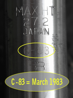 SR Seat Post Production Date Code