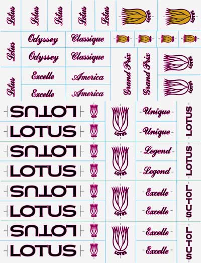 Sample Layout Sheet for Reproduction Decals
